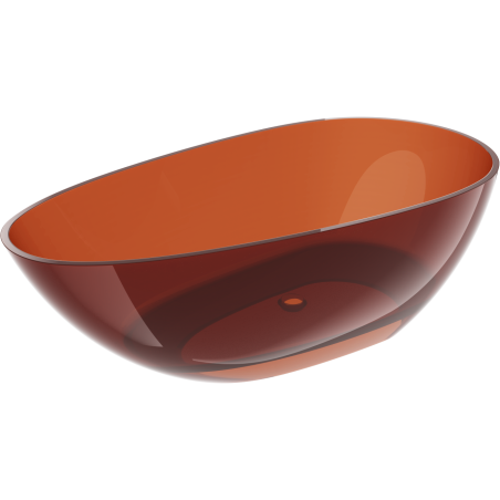 Mexen Glass baignoire autoportante transparente 170 x 85 cm, terre, bouchon chromé - 58061708505