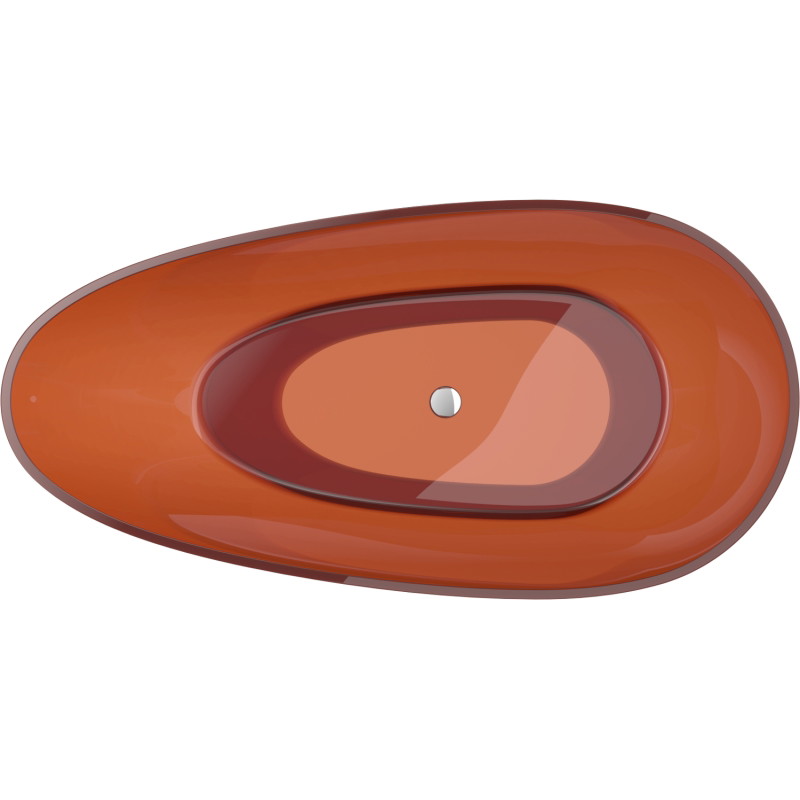 Mexen Glass baignoire autoportante transparente 170 x 85 cm, terre, bouchon chromé - 58061708505