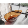Mexen Glass baignoire autoportante transparente 170 x 85 cm, terre, bouchon chromé - 58061708505