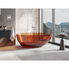 Mexen Glass baignoire autoportante transparente 170 x 85 cm, bouchon chromé - 58061708505