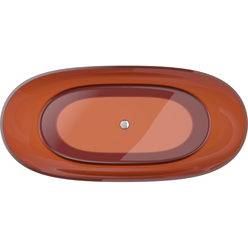 Mexen Pure earth baignoire autoportante transparente 170 x 80 cm, bouchon chromé - 58071708005