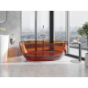 Mexen Pure baignoire autoportante transparente 170 x 80 cm, earth, bonde chromée - 58071708005