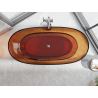 Mexen Pure baignoire autoportante transparente 170 x 80 cm, earth, bonde chromée - 58071708005