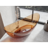 Mexen Vea earth wanna autoportante transparente 180 x 80 cm, bouchon chromé - 58091808005