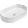 Mexen Grovo lavabo à poser cannelé 57 x 36 cm, blanc - 22305700