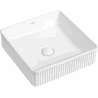Mexen Grovo lavabo posé sur plan rainuré 41 x 41 cm, blanc - 22304100