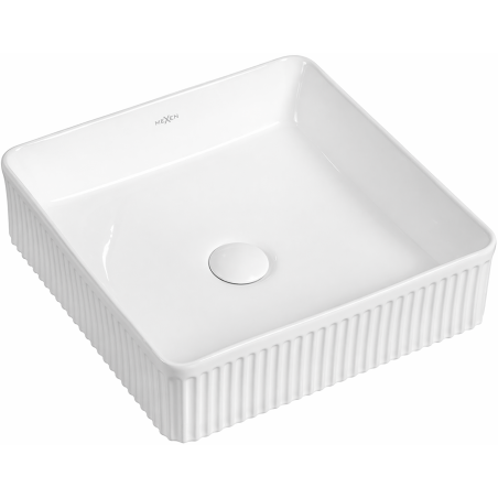 Mexen Grovo lavabo à poser rainuré 37 x 37 cm, blanc - 22303700