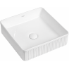 Mexen Grovo lavabo à poser rainuré 37 x 37 cm, blanc - 22303700