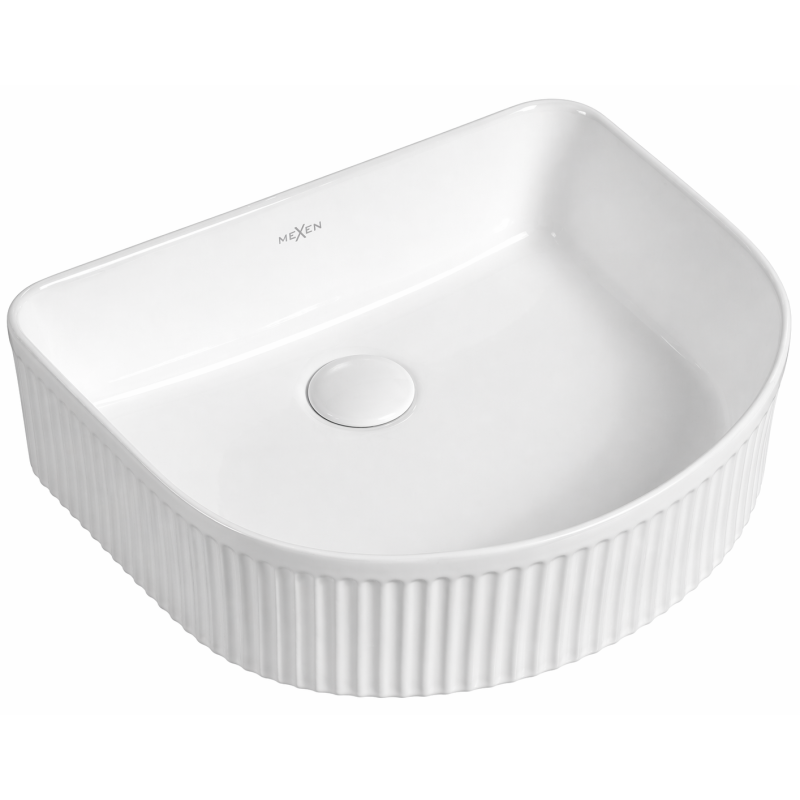 Mexen Grovo lavabo à poser rainuré 41 x 36 cm, blanc - 22304200