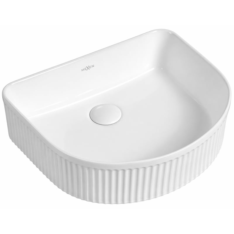 Mexen Grovo lavabo à poser rainuré 40 x 35 cm, blanc - 22304000