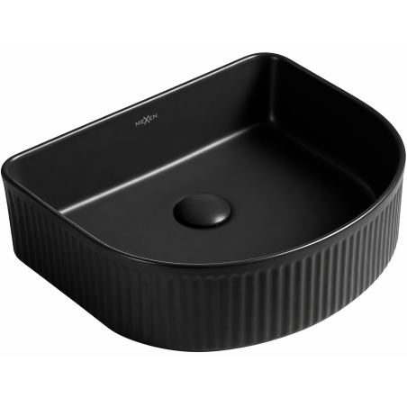Mexen Grovo lavabo à poser rainuré 41 x 36 cm, noir mat - 22304285