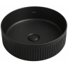 Mexen Grovo lavabo à poser rainuré 35 x 35 cm, noir mat - 22303585