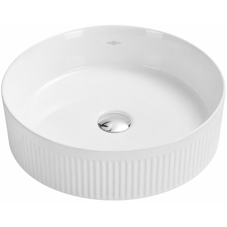 Mexen Grovo lavabo à poser rainuré 39 x 39 cm, blanc - 22303900