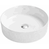 Mexen Grovo lavabo à poser rainuré 39 x 39 cm, blanc - 22303900