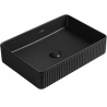 Mexen Grovo lavabo posé sur plan rainuré 51 x 37 cm, noir mat - 22305185