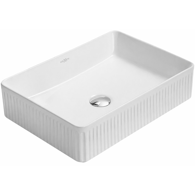 Mexen Grovo lavabo à poser rainuré 51 x 37 cm, blanc - 22305100