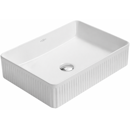 Mexen Grovo lavabo à poser rainuré 50 x 34 cm, blanc - 22305000