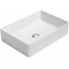 Mexen Grovo lavabo à poser rainuré 50 x 34 cm, blanc - 22305000