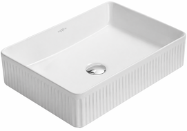 Mexen Grovo lavabo à poser rainuré 50 x 34 cm, blanc - 22305000