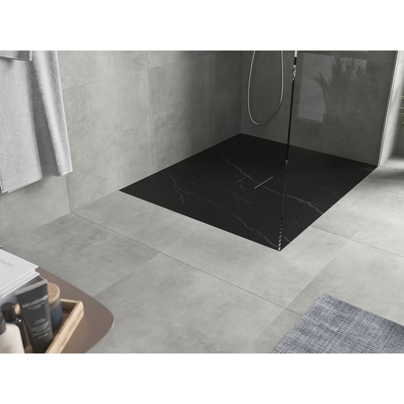 Mexen Hugo receveur de douche rectangulaire SMC 120 x 100 cm, pierre noire - 42751012