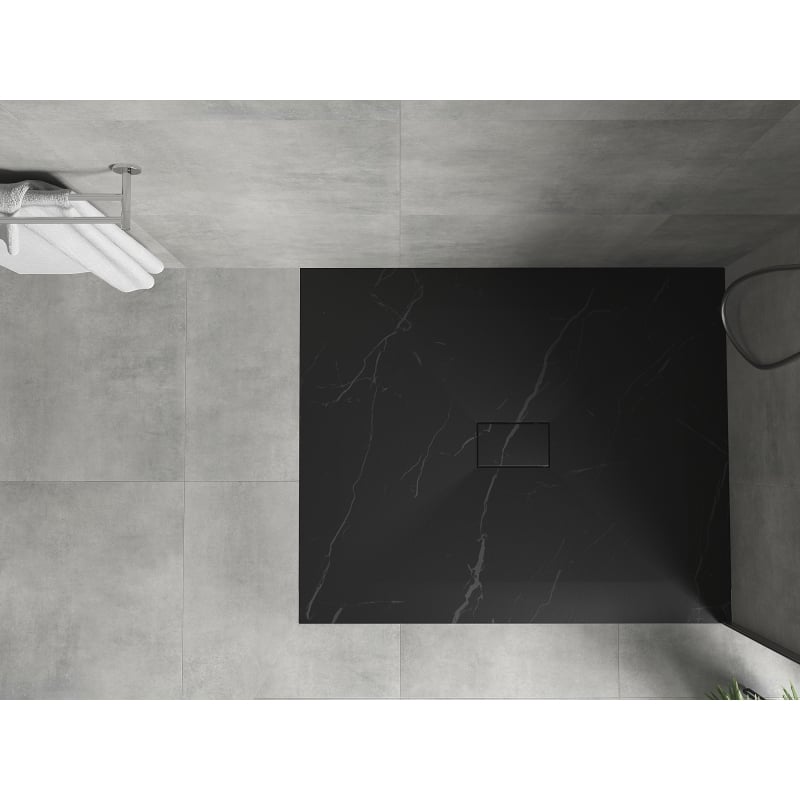 Mexen Hugo receveur de douche rectangulaire SMC 120 x 100 cm, pierre noire - 42751012