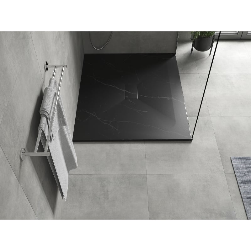 Mexen Hugo receveur de douche rectangulaire SMC 120 x 100 cm, pierre noire - 42751012