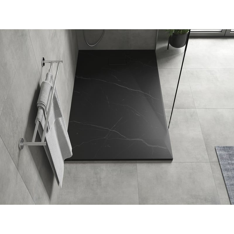 Mexen Hugo receveur rectangulaire SMC 140 x 70 cm, pierre noire - 42757014
