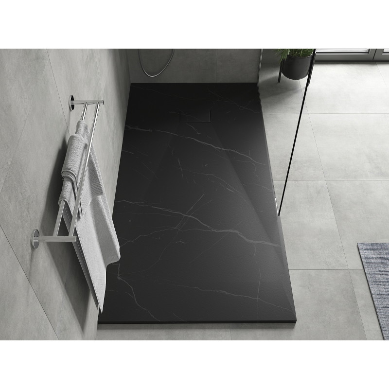 Mexen Hugo receveur de douche rectangulaire SMC 170 x 80 cm, pierre noire - 42758017