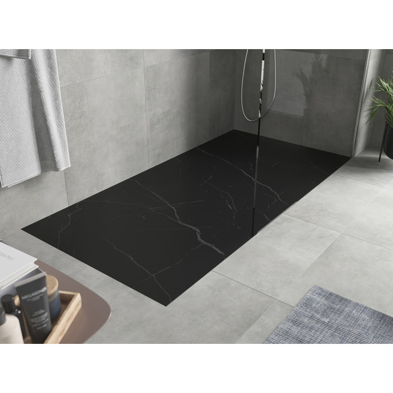 Mexen Hugo receveur de douche rectangulaire SMC 180 x 80 cm, pierre noire - 42758018