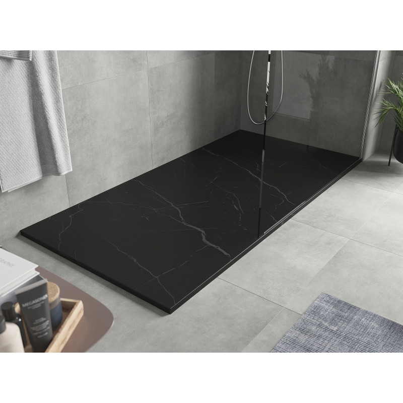 Mexen Hugo receveur de douche rectangulaire SMC 180 x 80 cm, pierre noire - 42758018