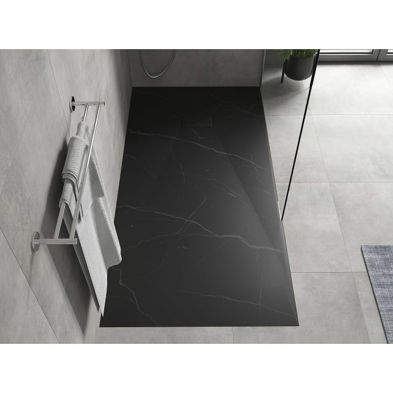 Mexen Hugo receveur rectangulaire SMC 170 x 90 cm, pierre noire - 42759017