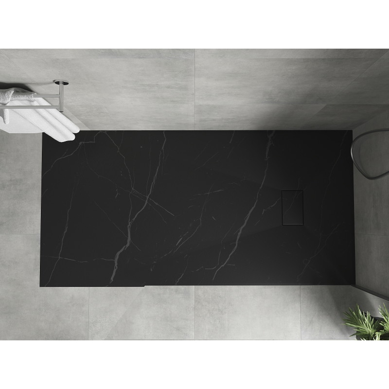 Mexen Hugo receveur rectangulaire SMC 170 x 90 cm, pierre noire - 42759017