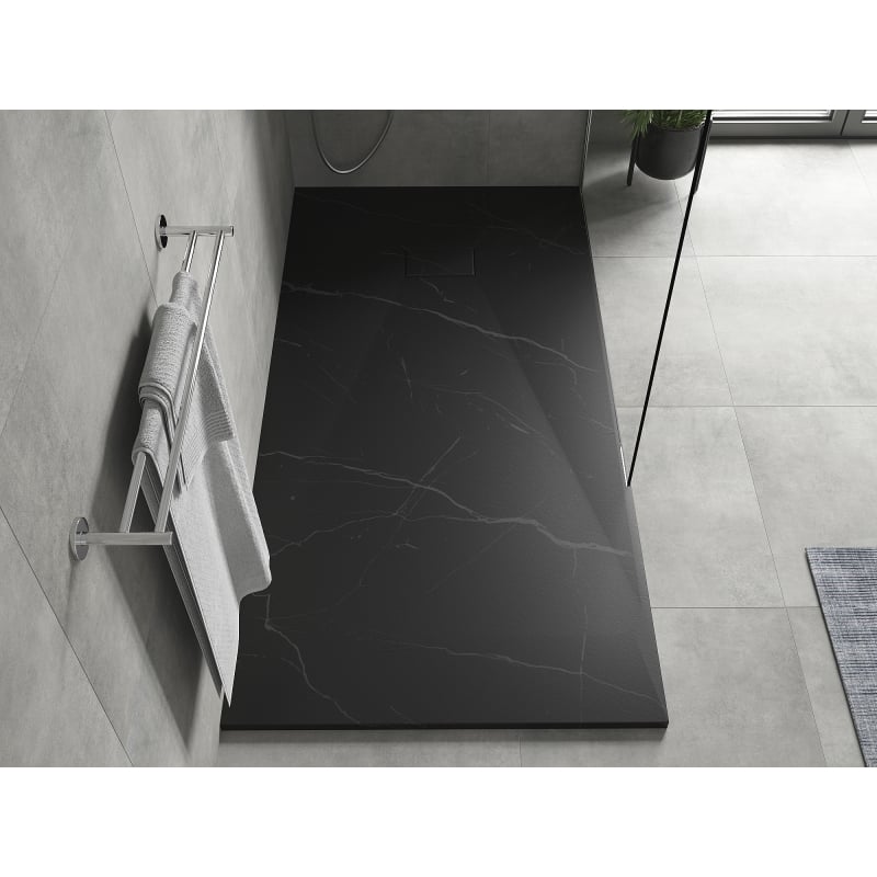Mexen Hugo receveur de douche rectangulaire SMC 180 x 90 cm, pierre noire - 42759018