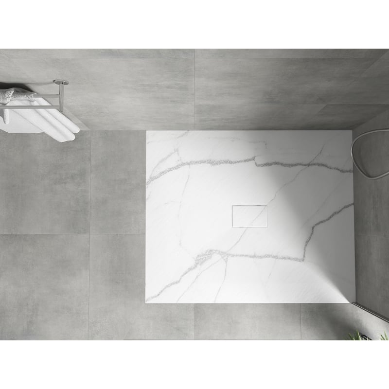 Mexen Hugo receveur de douche rectangulaire SMC 120 x 100 cm, pierre blanche - 42151012