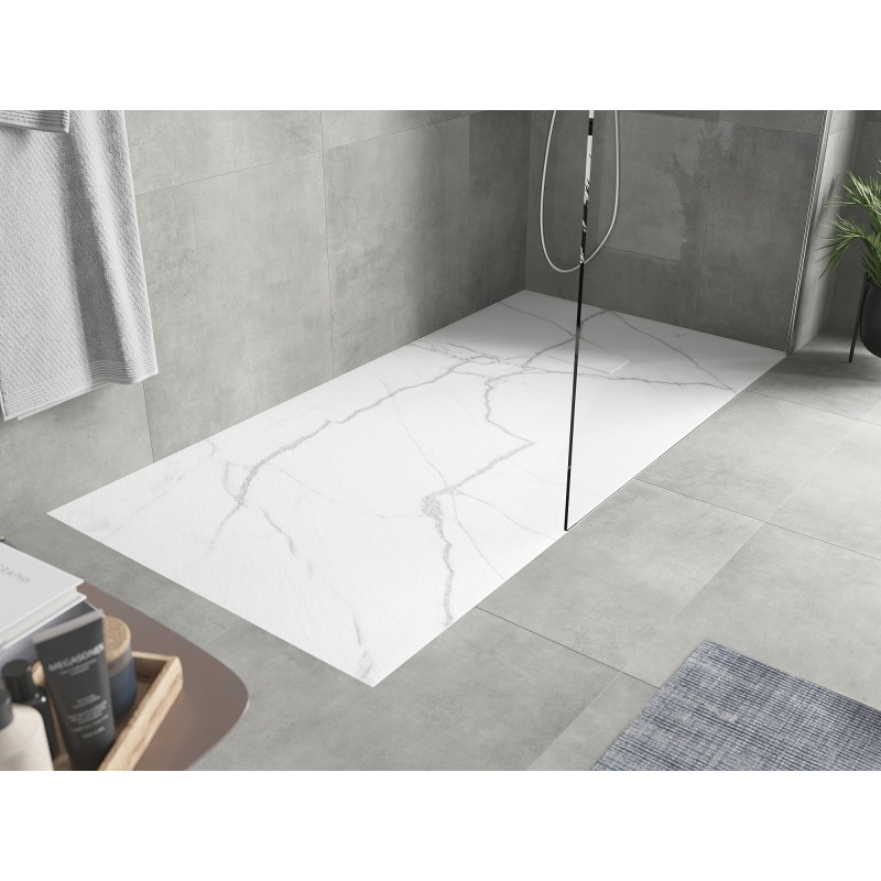Mexen Hugo receveur rectangulaire SMC 170 x 90 cm, pierre blanche - 42159017