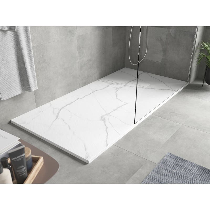 Mexen Hugo receveur rectangulaire SMC 170 x 90 cm, pierre blanche - 42159017