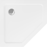 Mexen Flat receveur de douche pentagonal slim 100 x 100 cm, blanc, siphon chromé - 41P101010