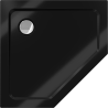 Mexen Flat receveur de douche pentagonal slim 100 x 100 cm, noir, siphon chromé - 41P701010