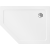 Mexen Flat receveur de douche pentagonal slim droit 90 x 80 cm, blanc, siphon chromé - 41P108090R