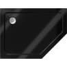 Mexen Flat receveur de douche pentagonal slim gauche 100 x 80 cm, noir, siphon chromé - 41P708010L
