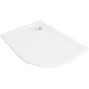 Mexen Flat receveur de douche semi-circulaire slim gauche 120 x 80 cm, blanc, siphon chromé - 41108012L