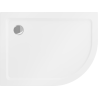 Mexen Flat receveur de douche semi-circulaire slim gauche 120 x 80 cm, blanc, siphon chromé - 41108012L