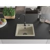 Mexen Milo évier en granit 1 bac avec robinet de cuisine Telma, beige - 6505-69-670200-70