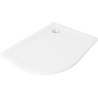 Mexen Flat receveur de douche semi-circulaire slim droit 120 x 90 cm, blanc, siphon chrome - 41109012P