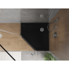 Mexen Flat receveur de douche pentagonal slim 80 x 80 cm, noir, siphon chromé - 41P708080