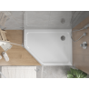 Mexen Flat receveur de douche pentagonal slim droit 90 x 80 cm, blanc, siphon chromé - 41P108090R