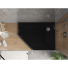 Mexen Flat receveur de douche pentagonal slim droit 100 x 80 cm, noir, siphon chromé - 41P708010R
