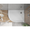 Mexen Flat receveur de douche semi-circulaire slim droit 120 x 90 cm, blanc, siphon chrome - 41109012P