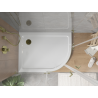 Mexen Flat receveur de douche demi-circulaire slim gauche 100 x 80 cm, blanc, siphon doré - 41108010L-G