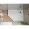 Mexen Flat receveur de douche pentagonal slim droit 90 x 80 cm, blanc, siphon doré - 41P108090R-G